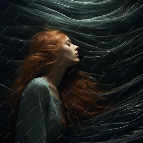 Premium AI Image | A woman sleeping in the stream of infinity face
