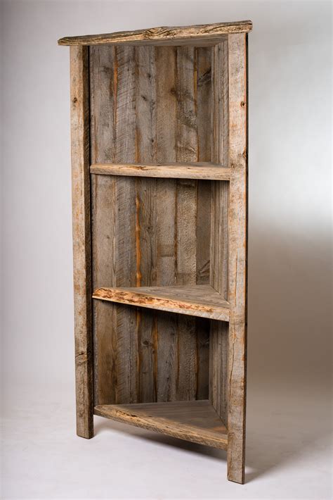 Rustic Barnwood Corner Shelf by Mortise + Tenon Woodworks