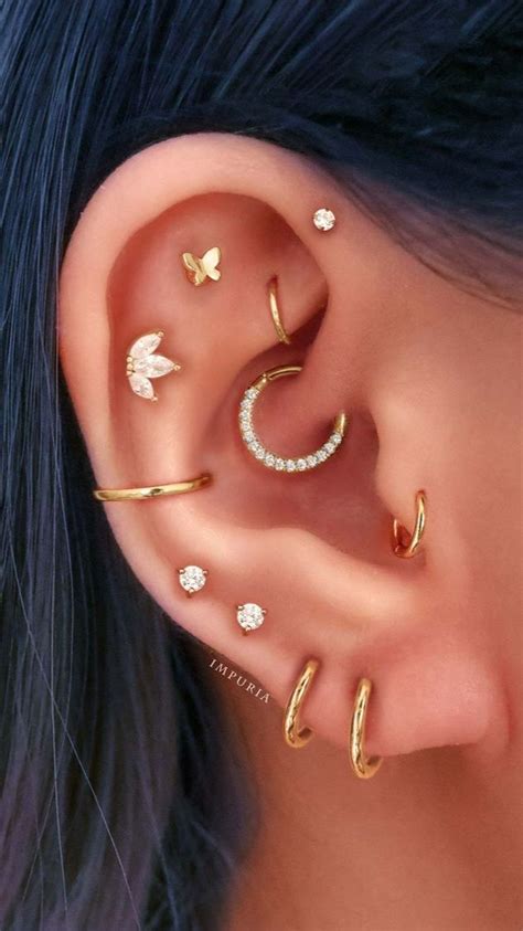 Aesthetic Earrings😍 | Pretty ear piercings, Ear piercings, Cool ear