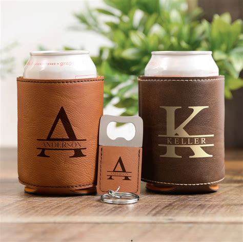 Beverage Holder and Bottle Opener Beer Set Engraved Can - Etsy