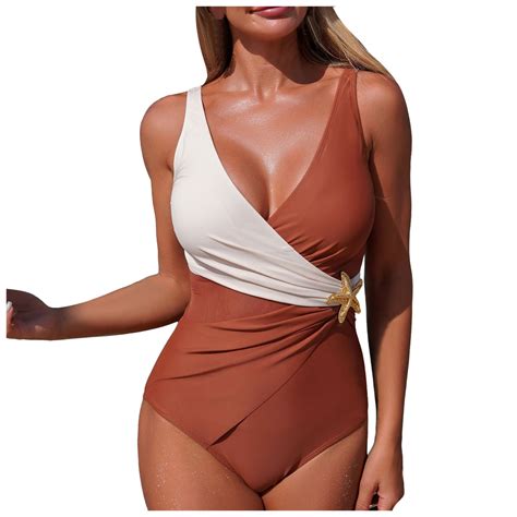 TTUHYWXI Women Tummy Control One Piece Swimsuit - Push Up Bathing Suit