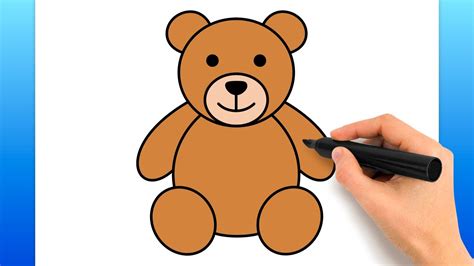 Como Desenhar Um Urso - Como Desenhar Um Ursinho De Pelúcia (Tutorial De Desenho Fácil) - YouTube