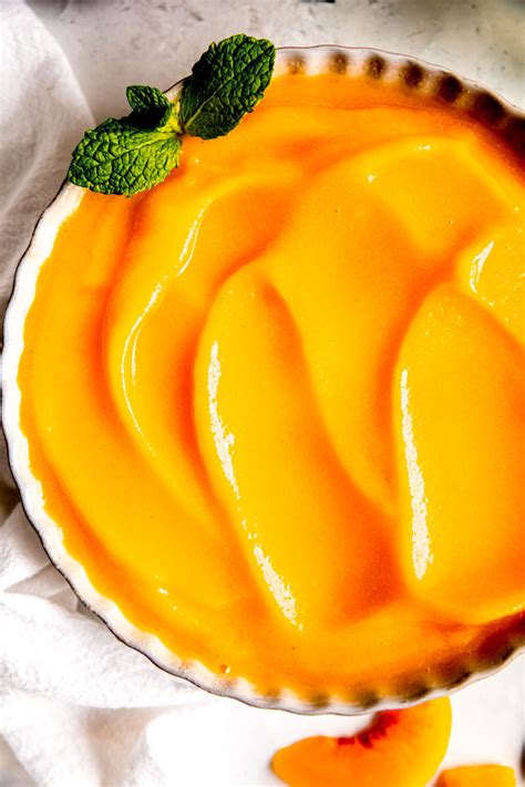 Homemade Peach Sorbet - The Oregon Dietitian