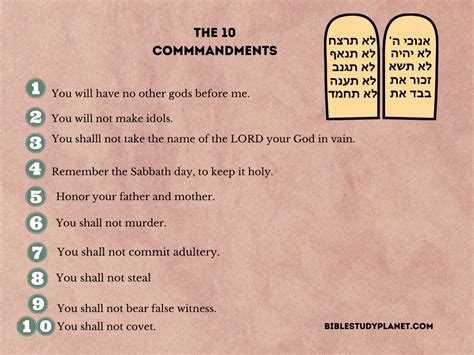 Can You Name the Ten Commandments? - Bible Study Planet — Everything ...