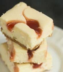 Strawberry Swirl Cheesecake Bars - Brown Eyed Baker