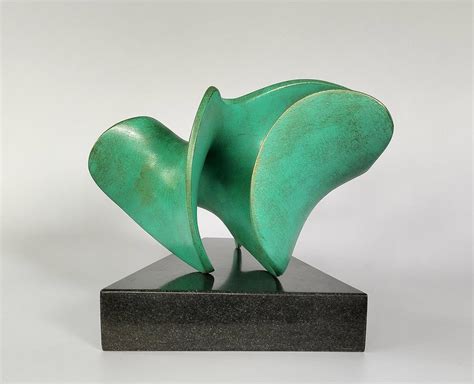 flavius pisapia sculpture abstraite en bronze rising  pouces