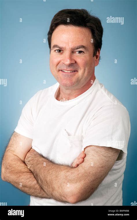 Portrait of a friendly, average forty year old man Stock Photo - Alamy