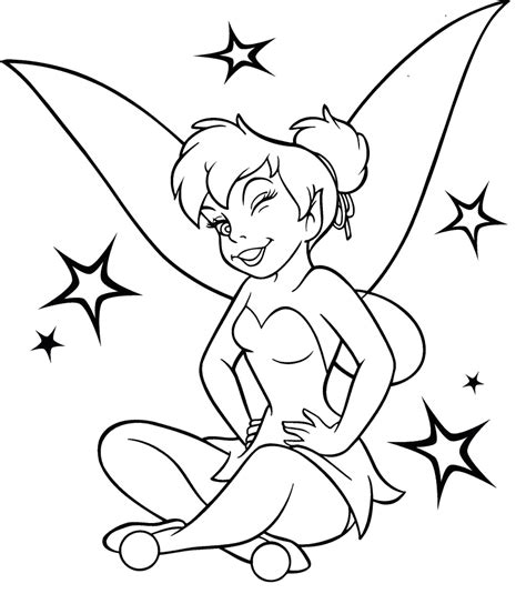 Tinker bell coloring pages to download and print for free