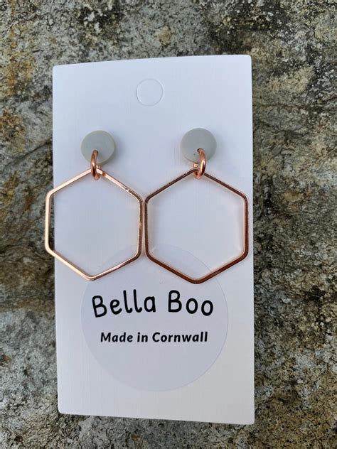 The Esme rose gold hexagon - Bella Boo Cornwall