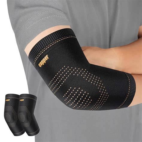 Vlela Copper Elbow Braces Tennis Elbow Support Compression Sleeves for