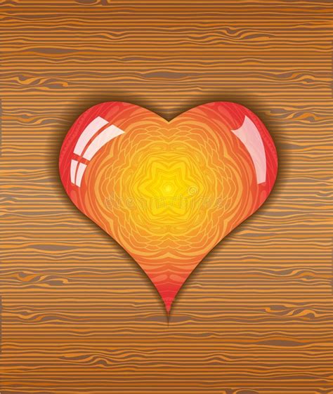 Heart on wood texture. stock vector. Illustration of card - 55467303