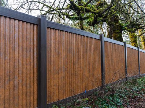 Corrugated Metal Fences | OK Vinyl Products - British Columbia