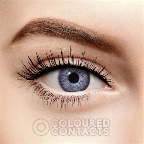 Mystic Light Gray Two Tone Colored Prescription Contact Lenses, Natural