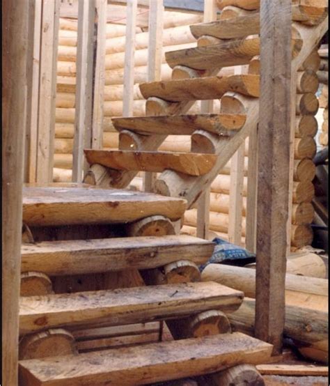 Лестница из кругляка (40 фото) - фото - картинки и рисунки: скачать ...