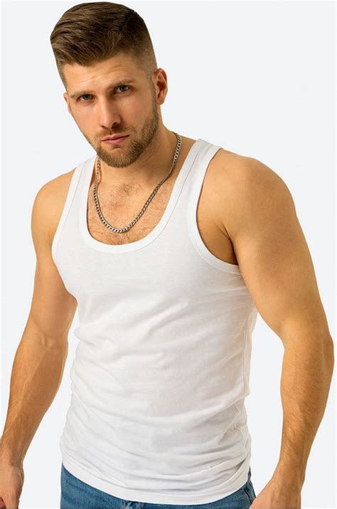 Мужская майка Happy Fox 6682303 белый купить оптом в HappyWear.ru
