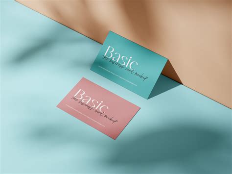 Business card with shadow mockup - Mockups Design