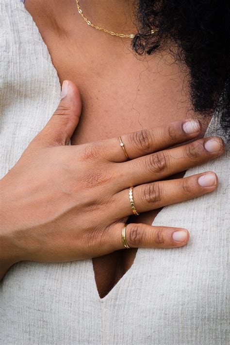 Bezel Stackable Ring - Handmade 14-karat Gold-Filled Ring | Go Rings Ring