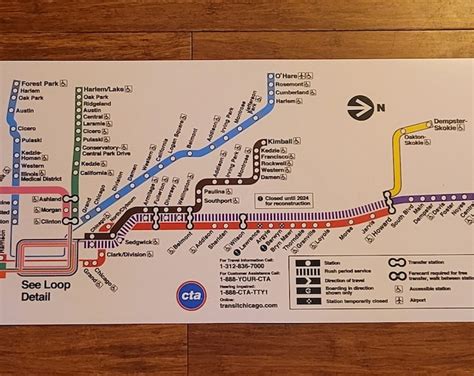 Chicago Map CTA Metro Map Print Poster Subway Map - Etsy