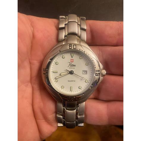 Hilton Exclusive Hilton Swiss Silver Tone Mens Watch! New Battery