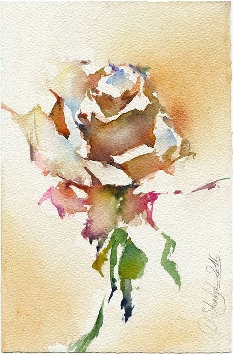 Print From Watercolor Rose Painting Rose Watercolor Rose - Etsy