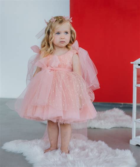 Dusty Rose Tulle Dress, Birthday Party, Flower Girl, Special Occasion ...