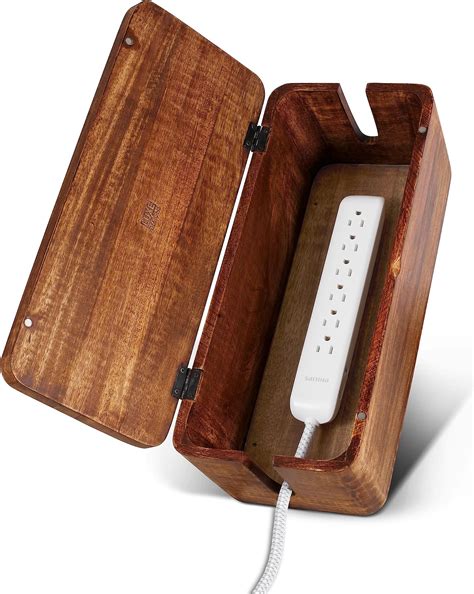 amazoncom extra large cable management box wood cord hider box