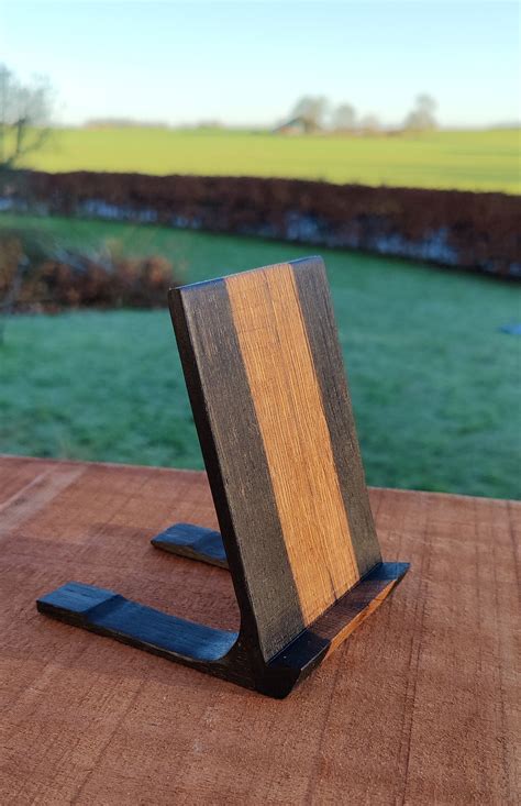 New woodworker, first time making a Christmas gift. Phone stand for my
