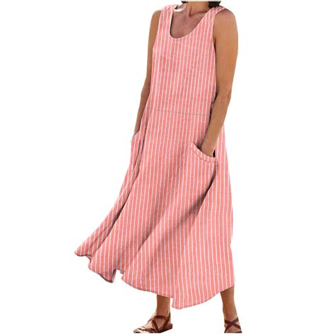 Xdegoge Women A Line Dress Crew Neck Casual Short Dress Loose Plus Size
