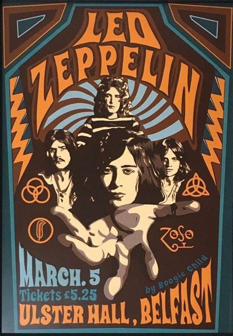 wonderfully retro led zeppelin posters  rock fan  love