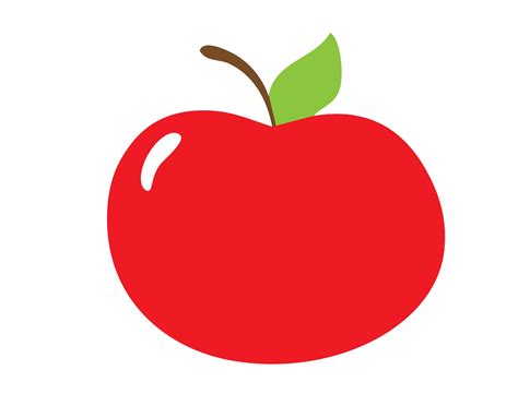 Red Apple Outline Clip Art