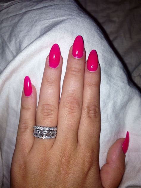 Hot Pink Acrylic Nails : Acrylic Nails Hot Pink New Expression Nails