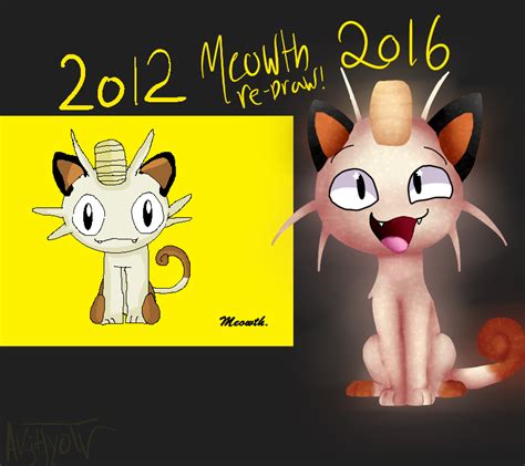 meowth redraw  buneary  deviantart