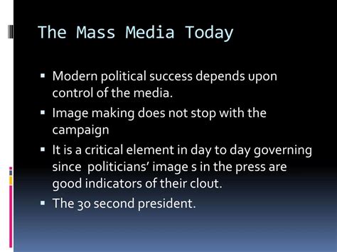 PPT - Mass Media and American Politics PowerPoint Presentation, free ...