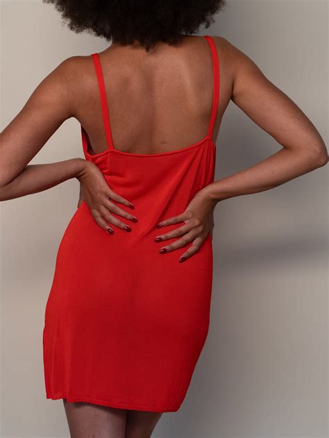 Citrine Mini Dress Red - Red | Djerf Avenue