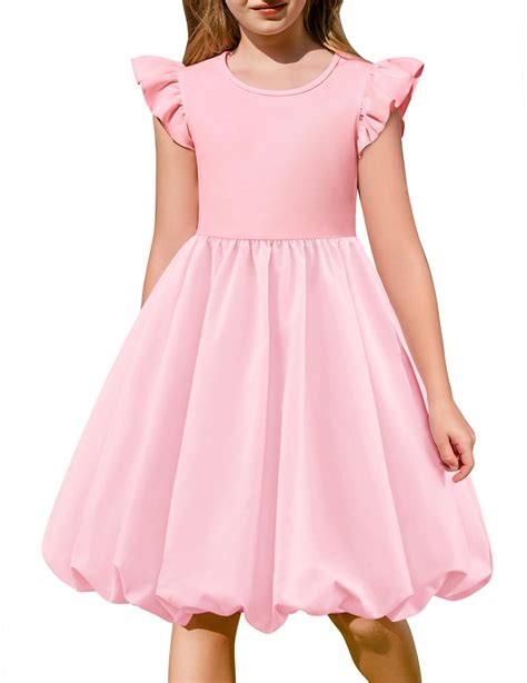 Arshiner Tween Girls Formal Wedding Guest Summer Puffy Bubble Dress