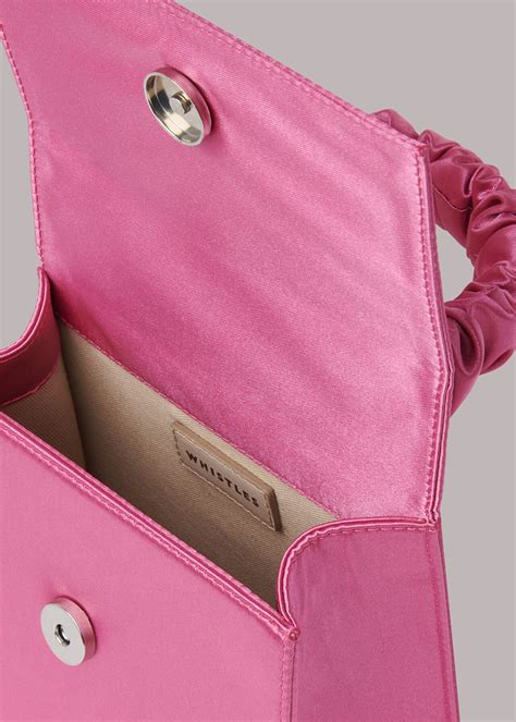 Pink Payton Satin Top Handle Bag | WHISTLES