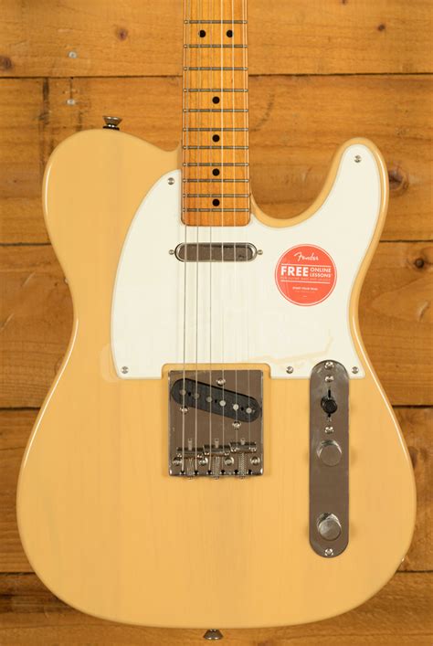 squier fsr classic vibe  telecaster maple vintage blonde