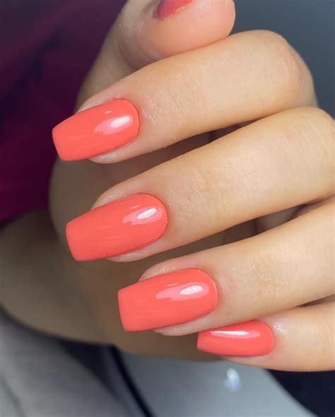 coral color nail designs 2