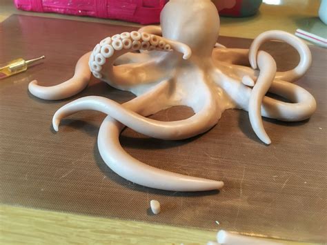 WIP Polymer Clay Octopus | Polymer clay sculptures, Clay art projects ...