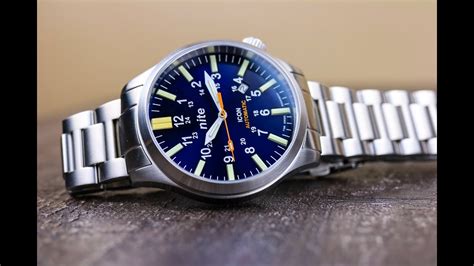 nite watches icon automatic blue dial beauty  tritium tubes youtube