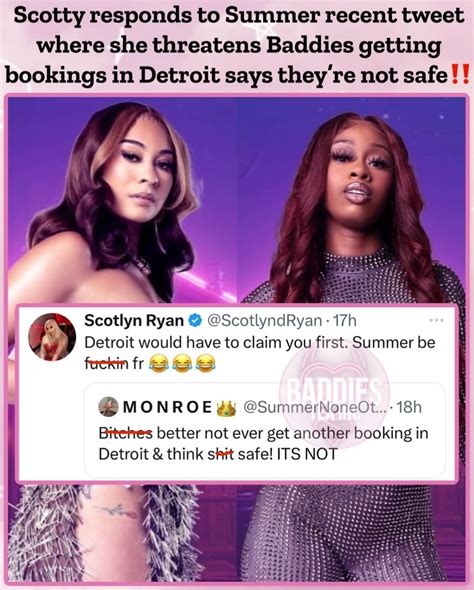 Baddies Tea Inc | #ScottyWithTheBody clocks #SummerNoneOther after she