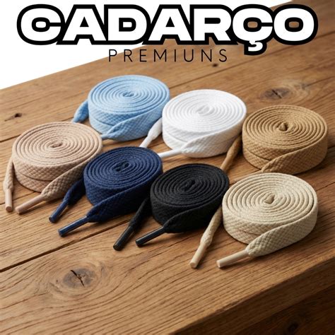 Cadarço Para Tenis - Kit 2 Pares Cadarço Achatado Para Sapatos e Tênis Preto Branco Estilo ...