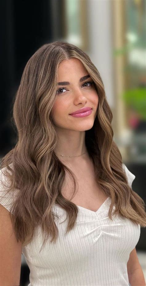 30+ Hair Colour Trends To Try in 2023 : Milk Tea Balayage Soft Waves | Hair highlights, Spring ...