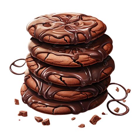 Chocolate Cookies Tied Together With A Ribbon, Chocolate, Cookies, Tied