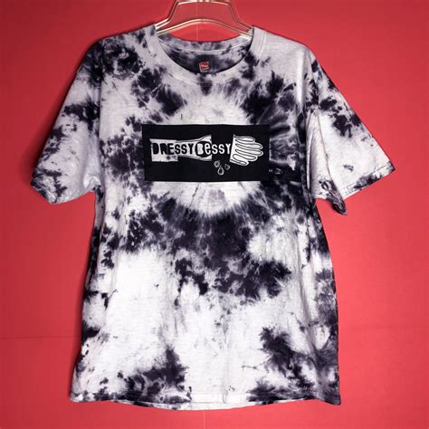 UNISEX (Mens) Black & White Tie Dye T-Shirt | Dressy Bessy