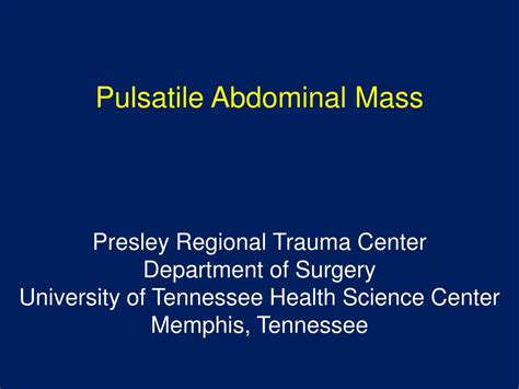 pulsatile abdominal mass powerpoint