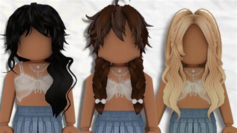 25 roblox hair combos (blonde, brown, black, white and red) || itslxse ...
