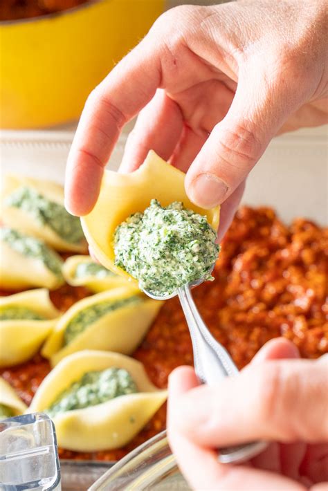 Stuffed Shells with Meat Sauce - Mountain Mama Cooks