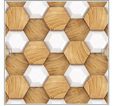 Printed Brown,White Pentagon Shape PVC Wallpaper, Size: 57sqft Roll at Rs 1999/roll in Mumbai