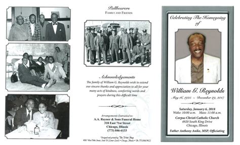 William G Reynolds Obituary | AA Rayner and Sons Funeral Homes